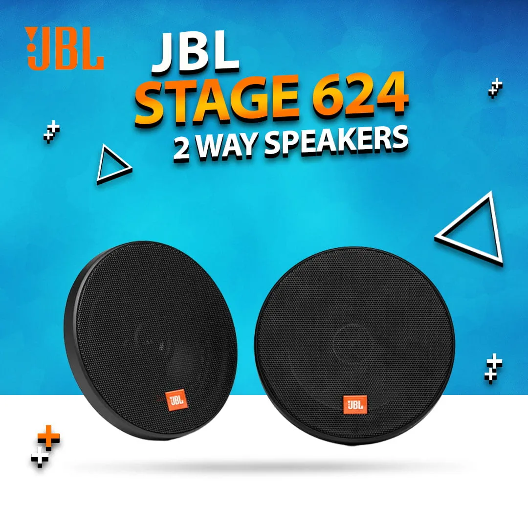 JBL Stage 624 2 Way Component Car Speakers - Car Coaxial Speaker Automobile Audio Speaker | Universal Sound Loudspeaker Sound