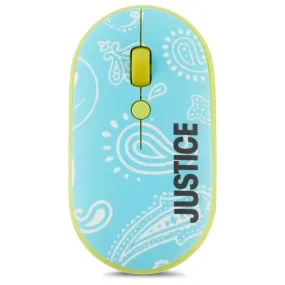 Justice JUSWMP022-BP 2.4 Ghz Optical Mouse with Nano USB Receiver and Yin/Yang Shaped Mousepad Blue