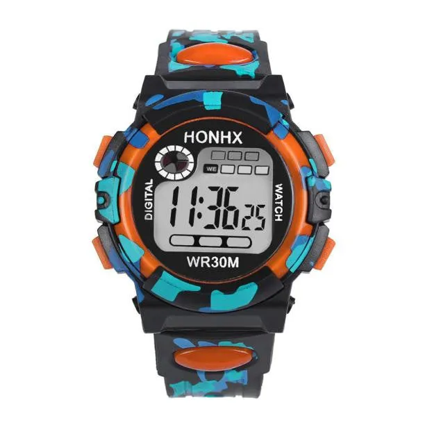 Kids Child Boy Girl Multifunction Waterproof Sports Electronic Watch Watches