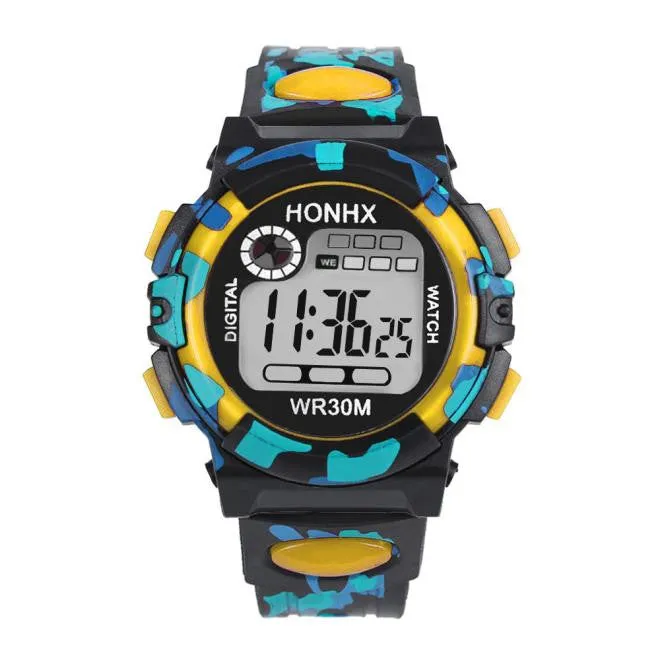 Kids Child Boy Girl Multifunction Waterproof Sports Electronic Watch Watches