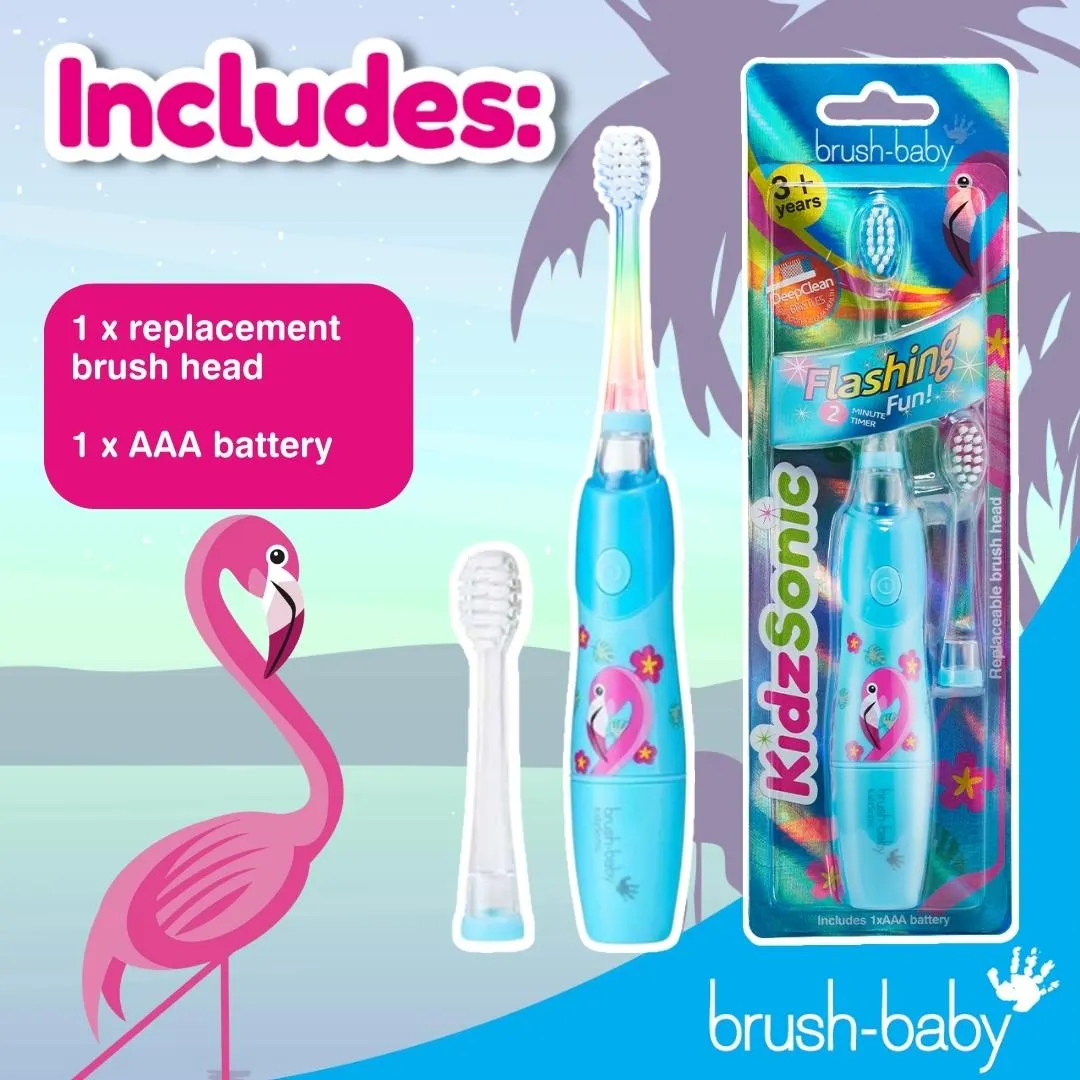 KidzSonic® Flamingo Electric Toothbrush & KidzSonic® Rocket Electric Toothbrush (Ages 3  Years)