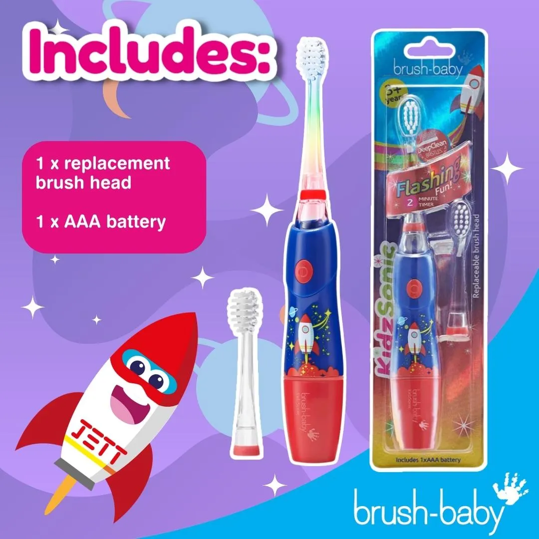 KidzSonic® Flamingo Electric Toothbrush & KidzSonic® Rocket Electric Toothbrush (Ages 3  Years)