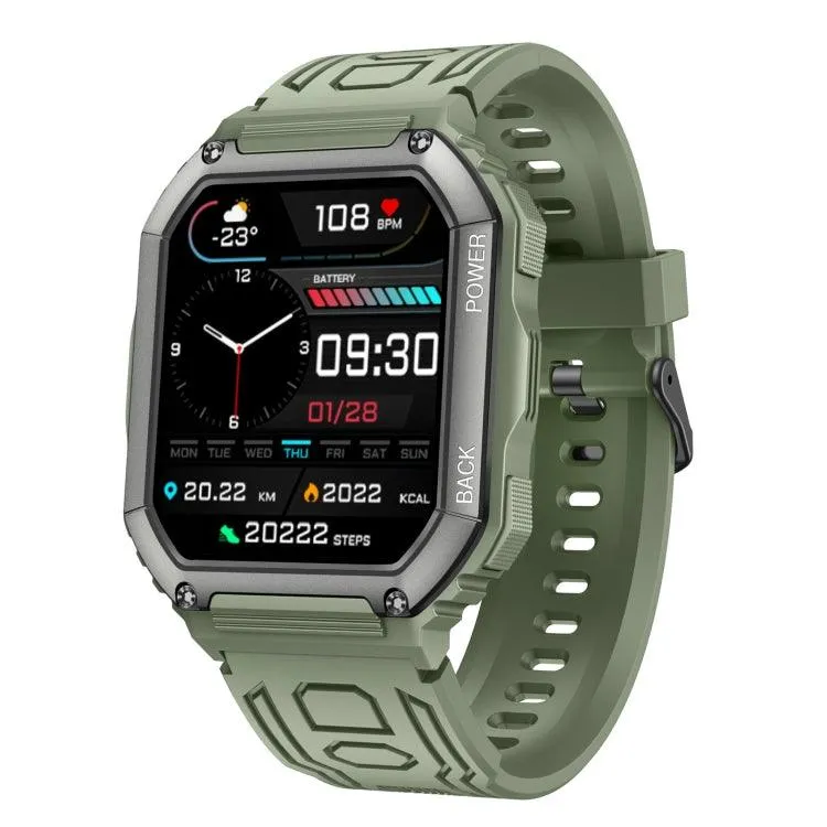 KR06 All-in-One Waterproof Smartwatch with Heart Rate, Blood Pressure Monitoring, and Bluetooth Calling Features