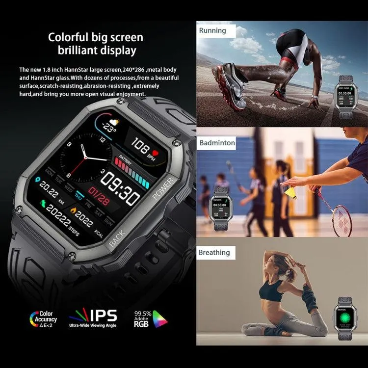 KR06 All-in-One Waterproof Smartwatch with Heart Rate, Blood Pressure Monitoring, and Bluetooth Calling Features