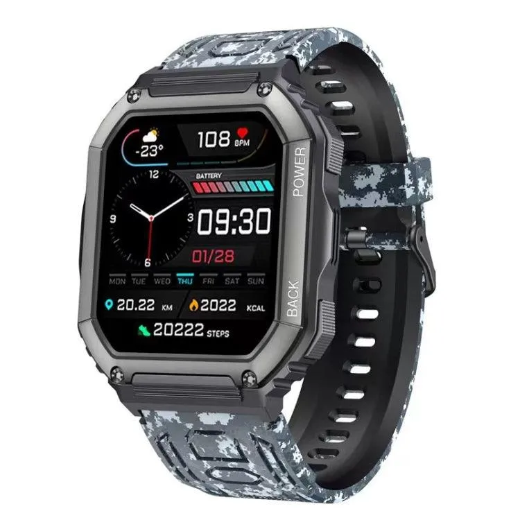 KR06 All-in-One Waterproof Smartwatch with Heart Rate, Blood Pressure Monitoring, and Bluetooth Calling Features