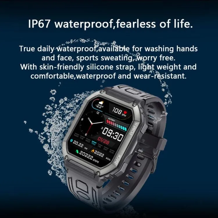 KR06 All-in-One Waterproof Smartwatch with Heart Rate, Blood Pressure Monitoring, and Bluetooth Calling Features