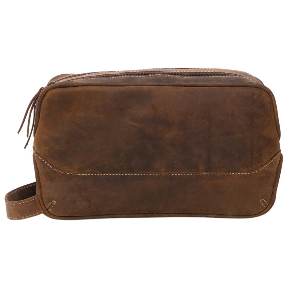 Leather Toiletries Wash Bag