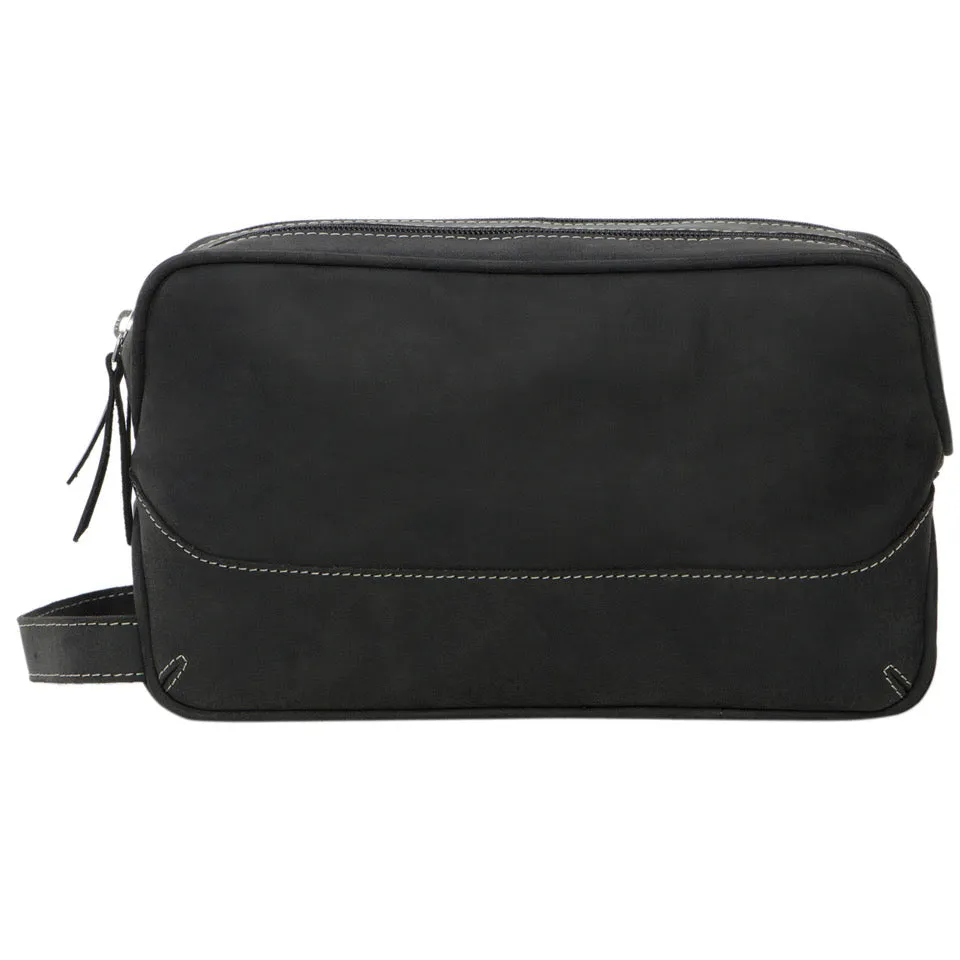 Leather Toiletries Wash Bag