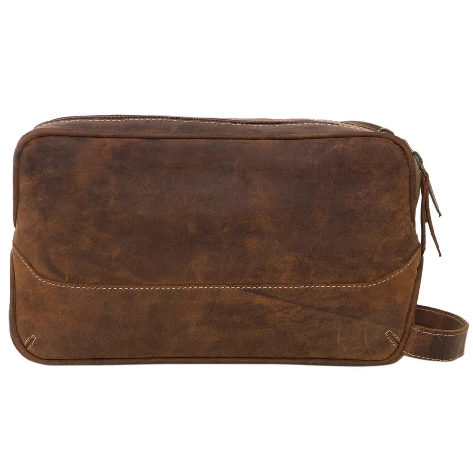 Leather Toiletries Wash Bag