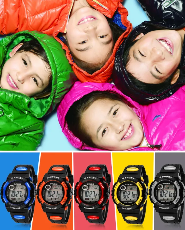 LED Watch Super dive 30 M waterproof outside sport cartoon watches boys girl's Children's digital Watches