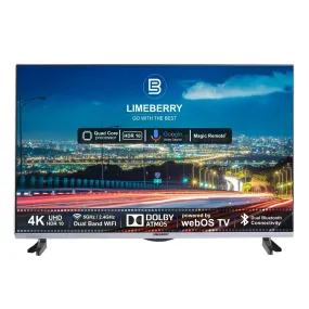 LIMEBERRY 127 cm (50 inches) 4K Ultra HD WebOs Smart QLED Unbreakable Display TV with Air Mouse and Google Voice Search Function (EQLED50)