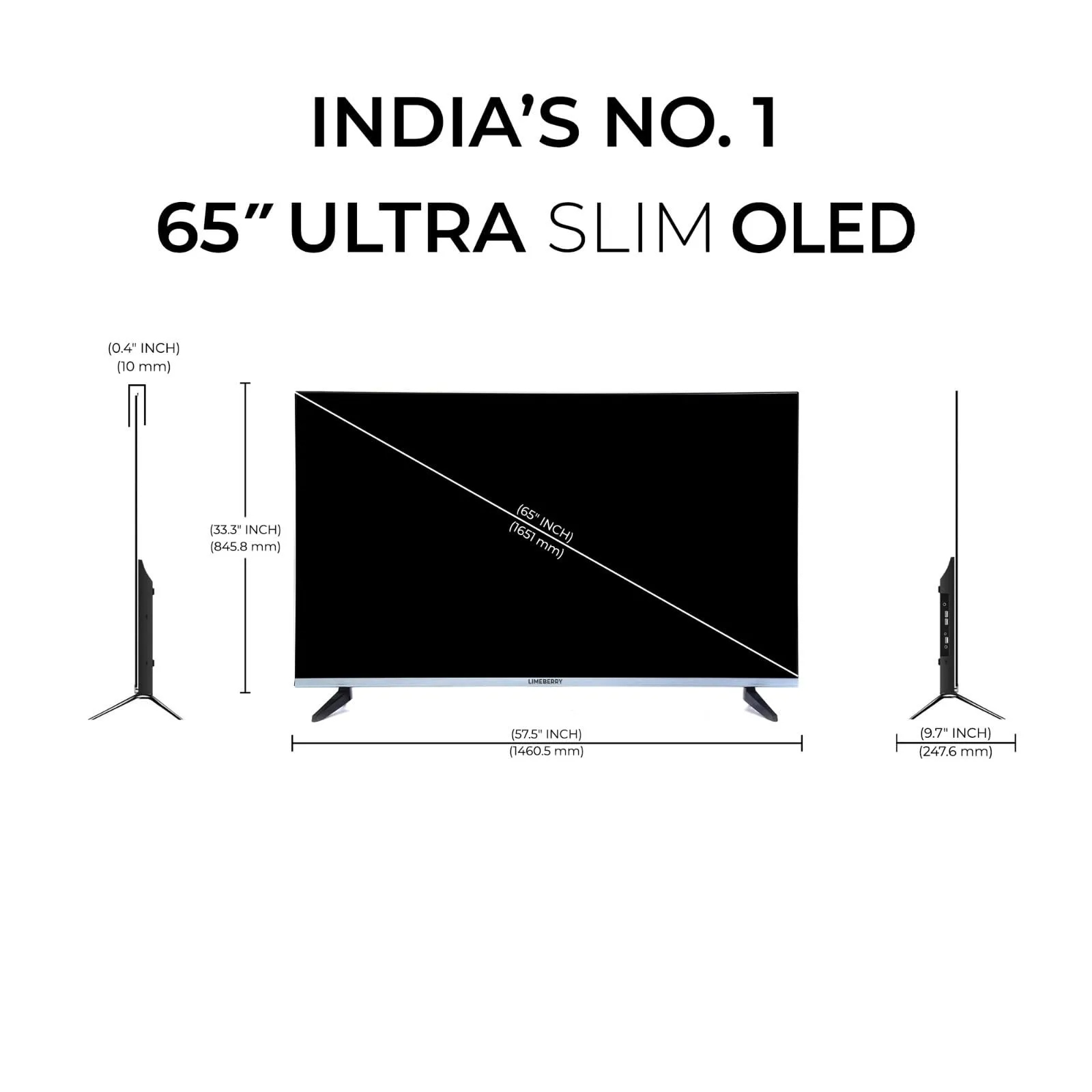 LIMEBERRY 165 cm (65) inches 4K Ultra HD Slim WebOs Smart QLED Unbreakable Display Led TV with Voice Search and Air Mouse Fuction (EQLED65)