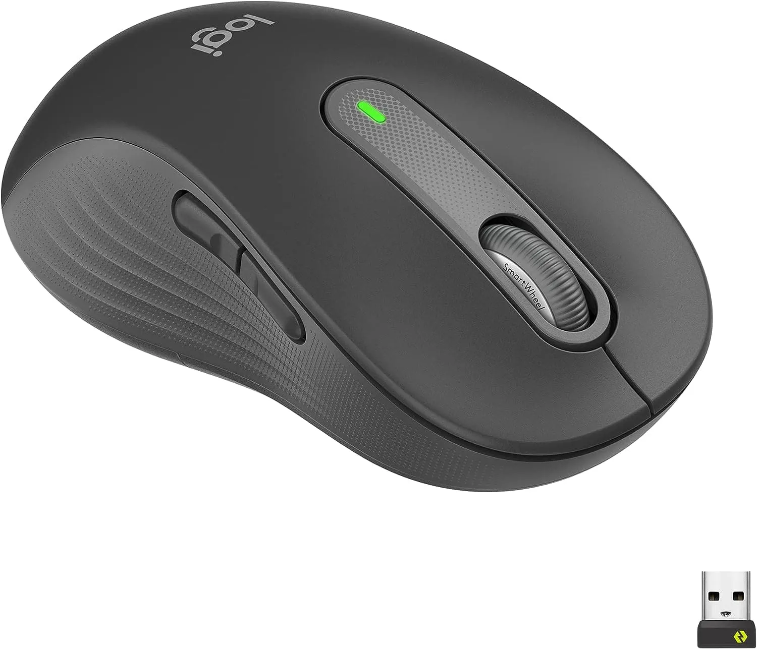 Logitech Signature M650 L Left Wireless Mouse - For Large Sized Left Hands, 2-Year Battery, Silent Clicks, Customisable Side Buttons, Bluetooth, for PC/Mac/Multi-Device/Chromebook - Grey