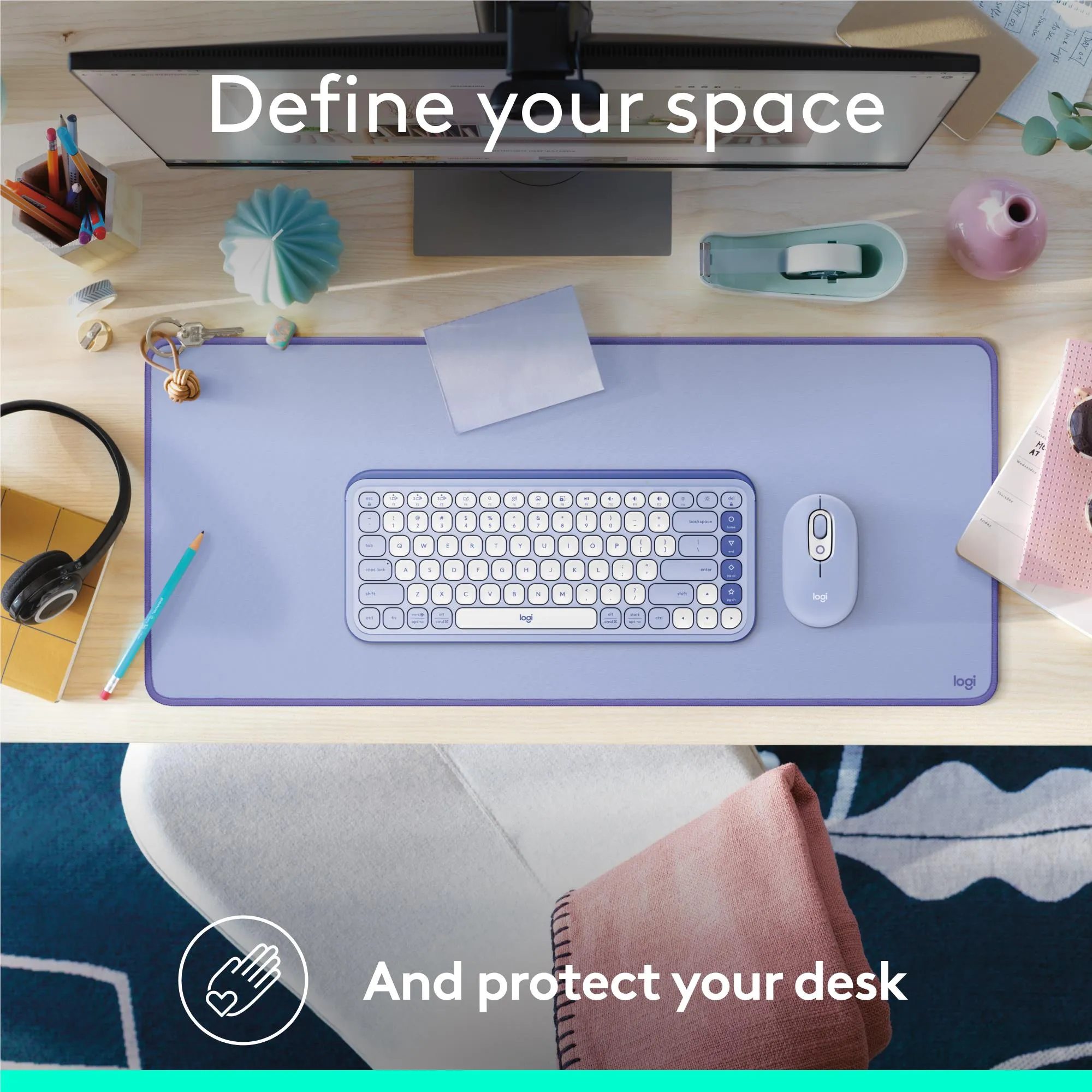 Logitech Studio Series Desk Mat (Lilac)