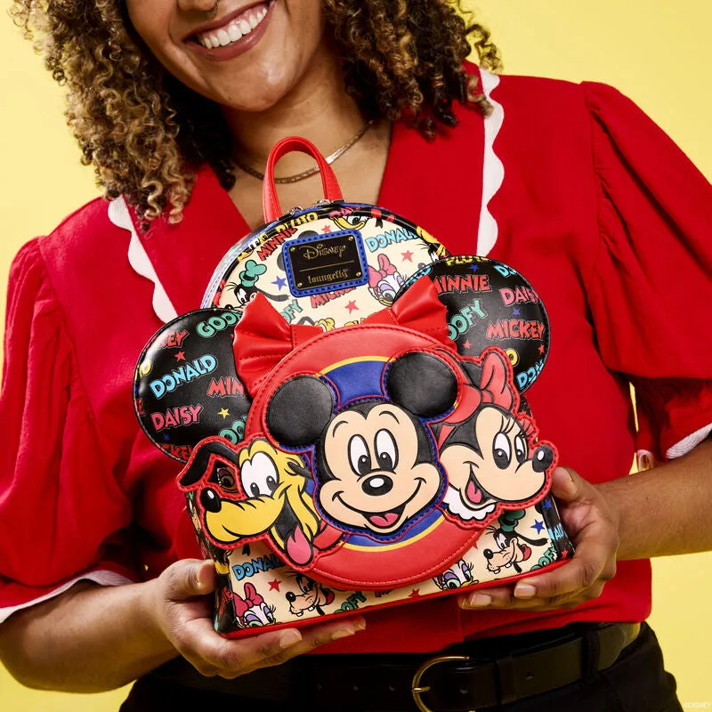 Loungefly Disney Mickey And Friends Classic Ear Holder Mini Backpack Combo