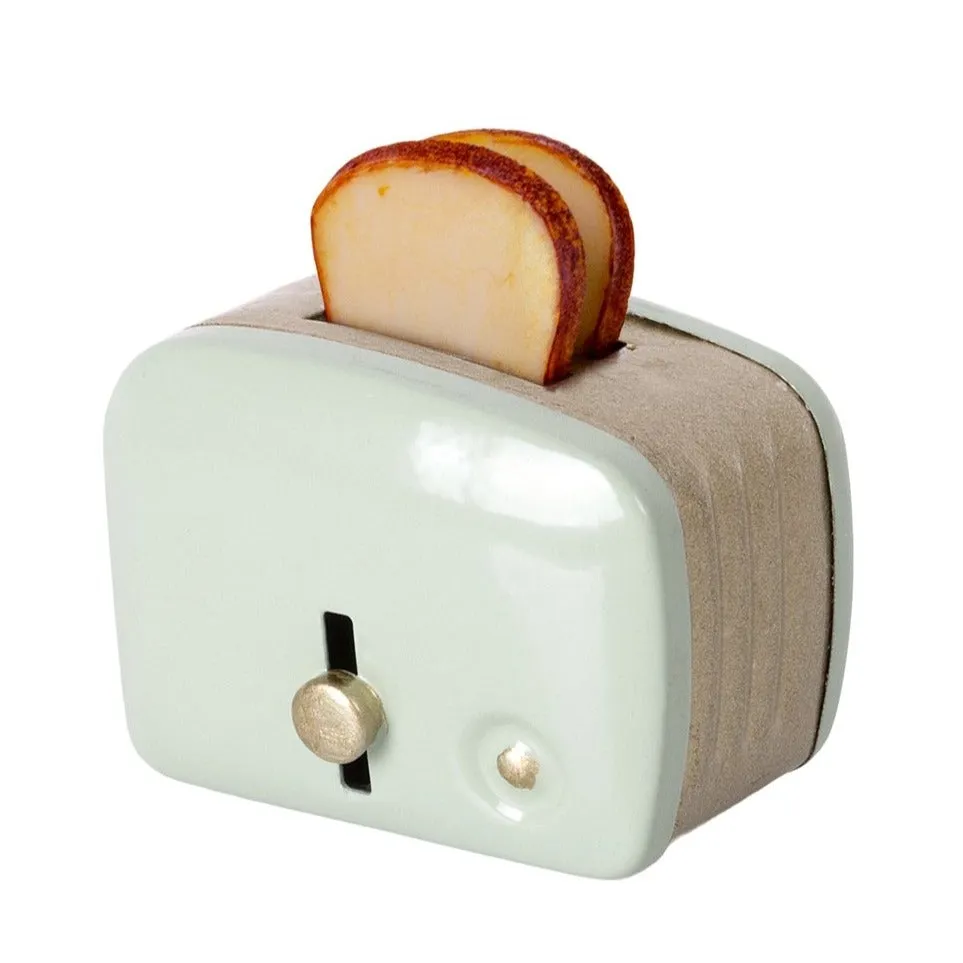 Maileg Miniature Toaster & Bread - Mint