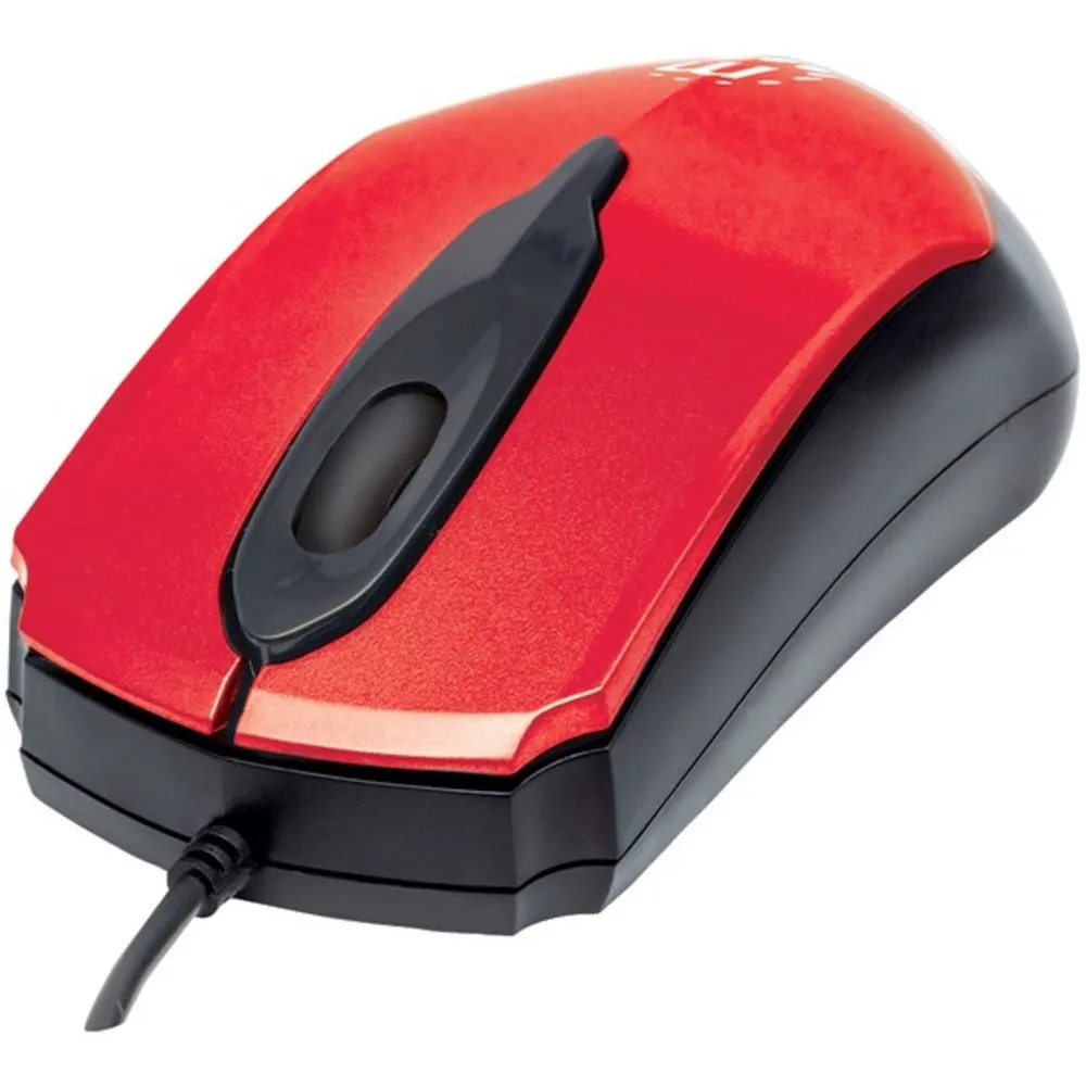 Manhattan 179430 Edge Optical USB Mouse (Red/Black)