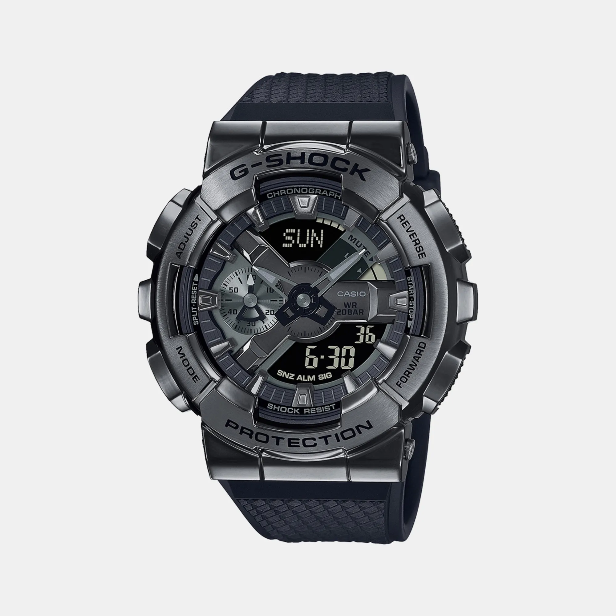 Men's Grey Analog-Digital Resin Watch G1370 - GM-110BB-1ADR