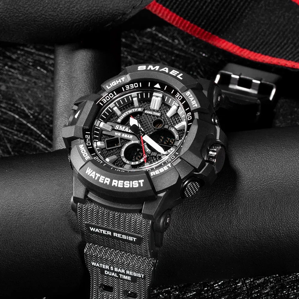 Mens Watches Military 50m Waterproof Sport Watch Camouflage Stopwacth LED Alarm Clock For Male 1809B relogio masculino Watch Men