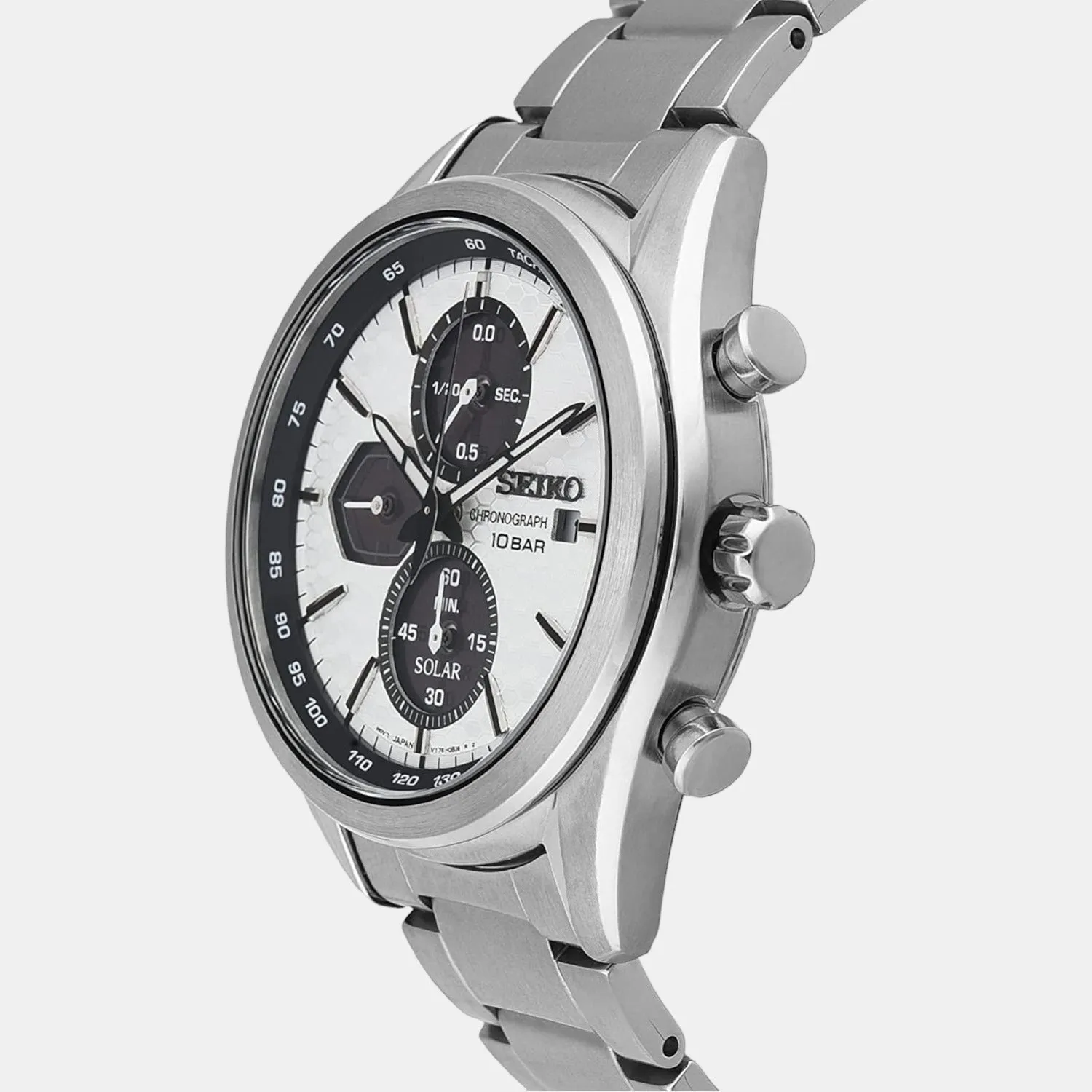 Men's White Chronograph Stainless Steel Watch SSC769P1