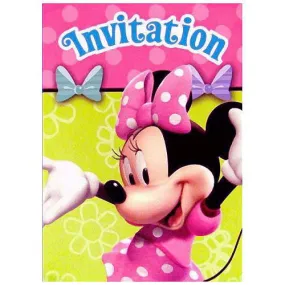 Minnie Mouse Party Invitations (8 Per Pack)