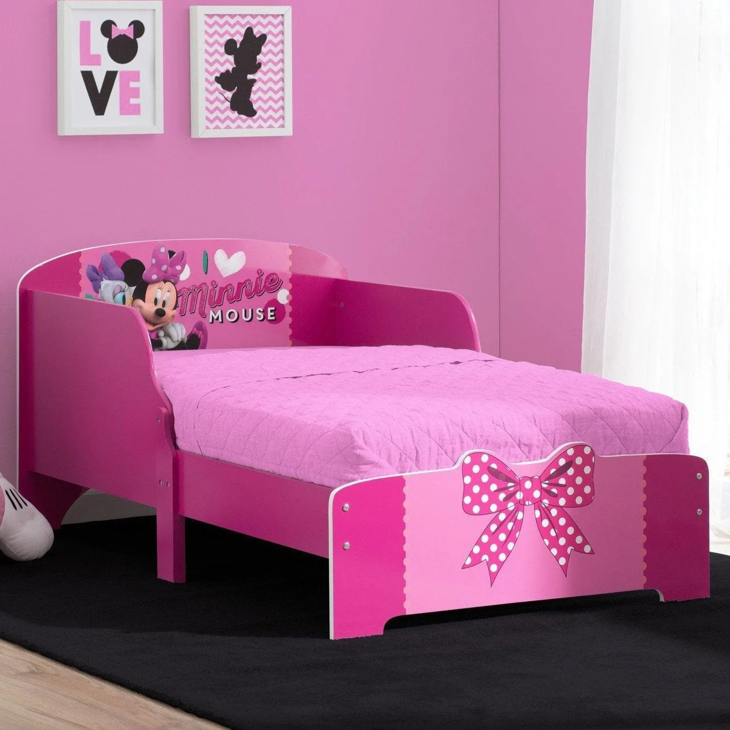 Minnie Mouse Wood Toddler Bed