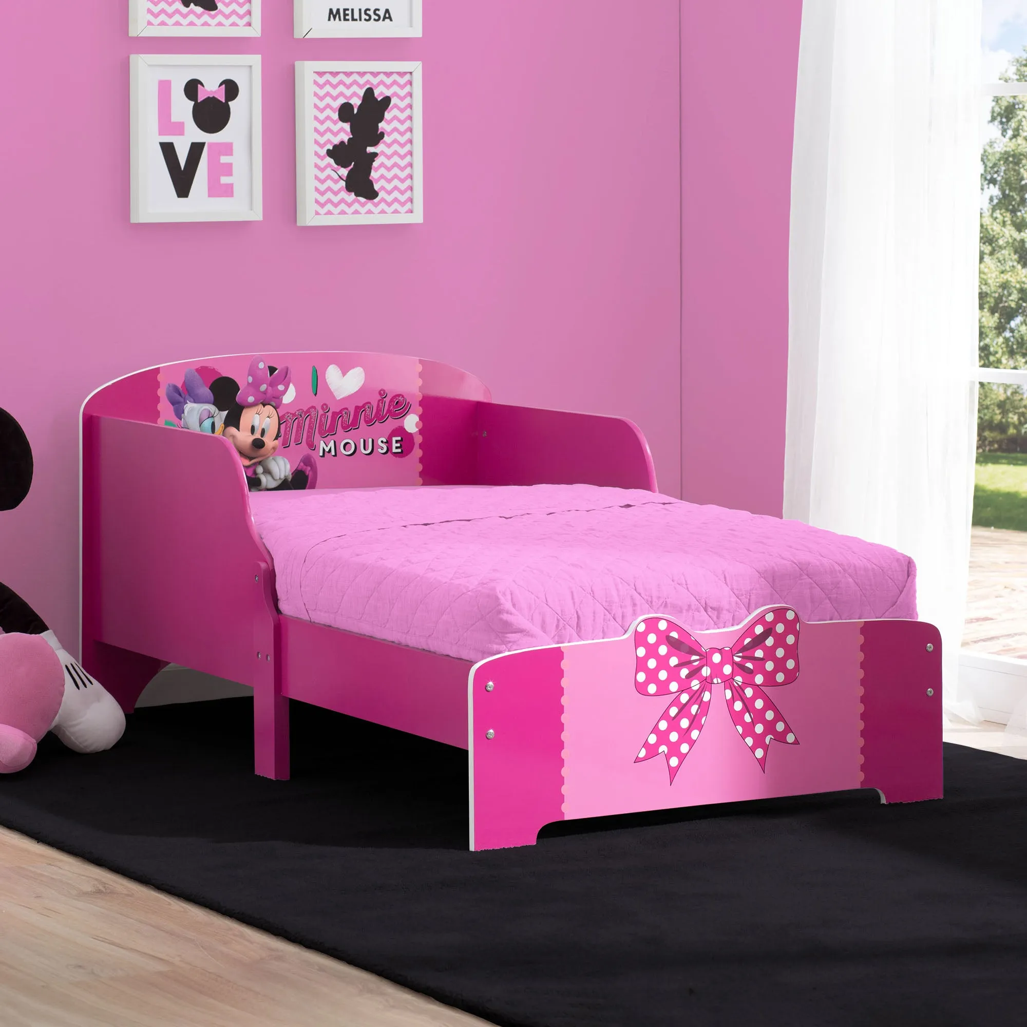 Minnie Mouse Wood Toddler Bed