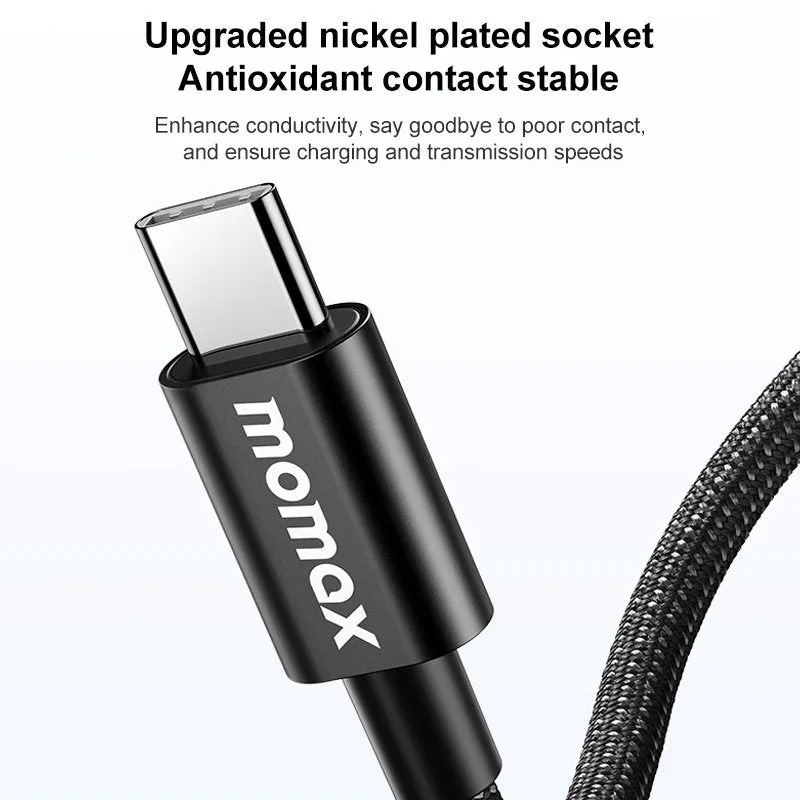 MOMAX ELITE USB-C CABLE (DC30), Black