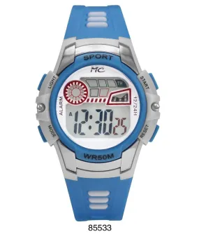 Montres Carlos 5 ATM Blue Digital Sports Watch