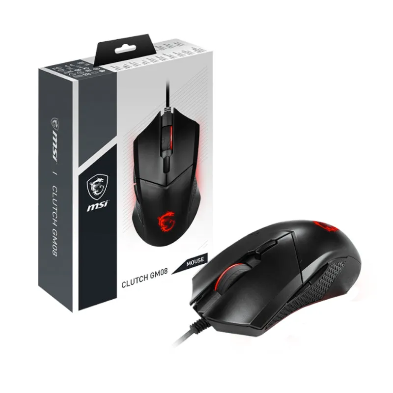 Msi Clutch Gm08 4200Dpi Rgb Gaming Mouse - Black