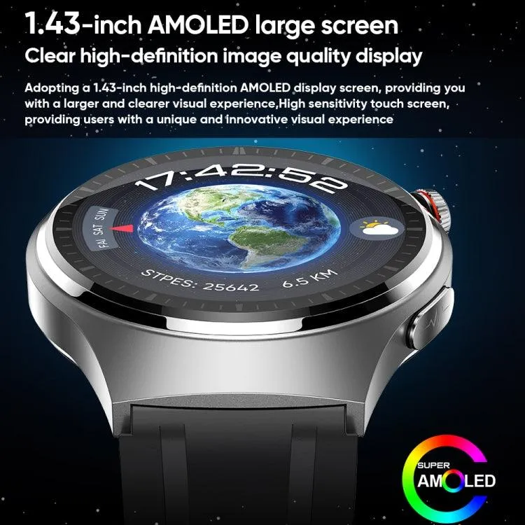 MT200 Pro 1.43" AMOLED Smart Watch with ECG, Body Temp, and Blood Glucose Tracking - IP67 Water Resistant