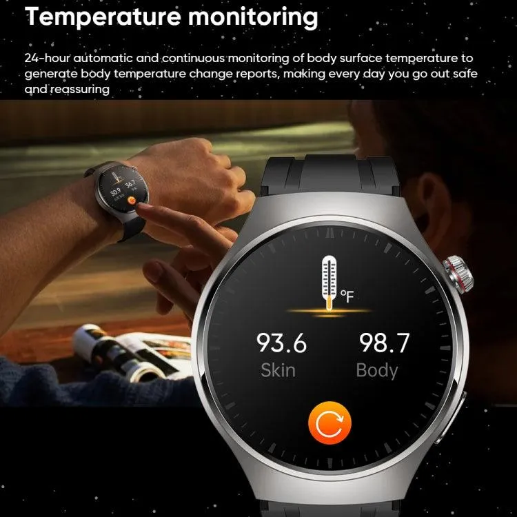 MT200 Pro 1.43" AMOLED Smart Watch with ECG, Body Temp, and Blood Glucose Tracking - IP67 Water Resistant