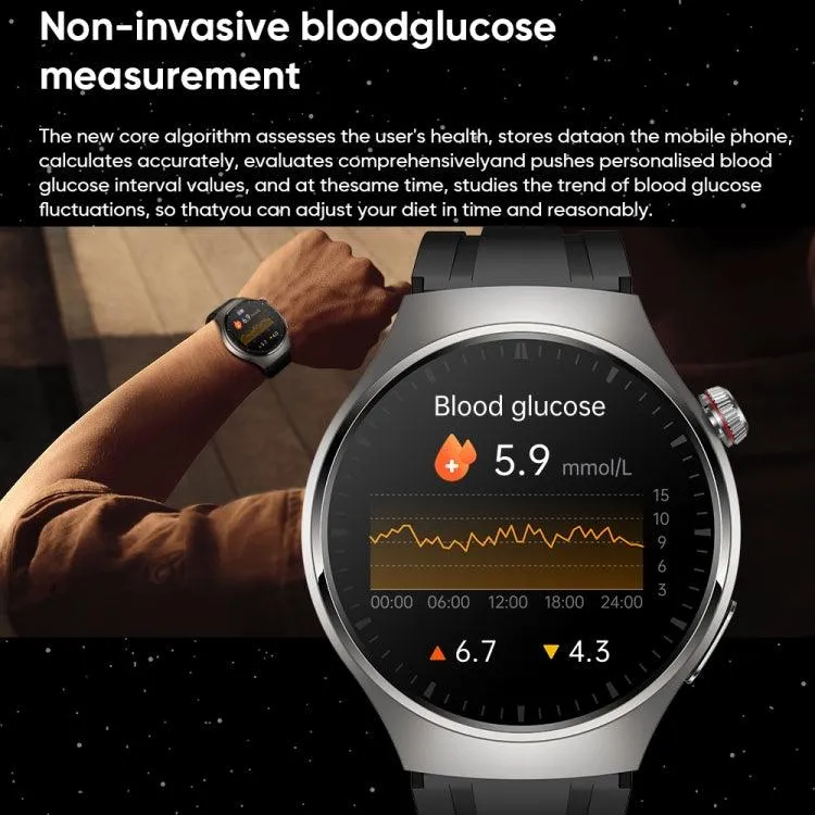 MT200 Pro 1.43" AMOLED Smart Watch with ECG, Body Temp, and Blood Glucose Tracking - IP67 Water Resistant