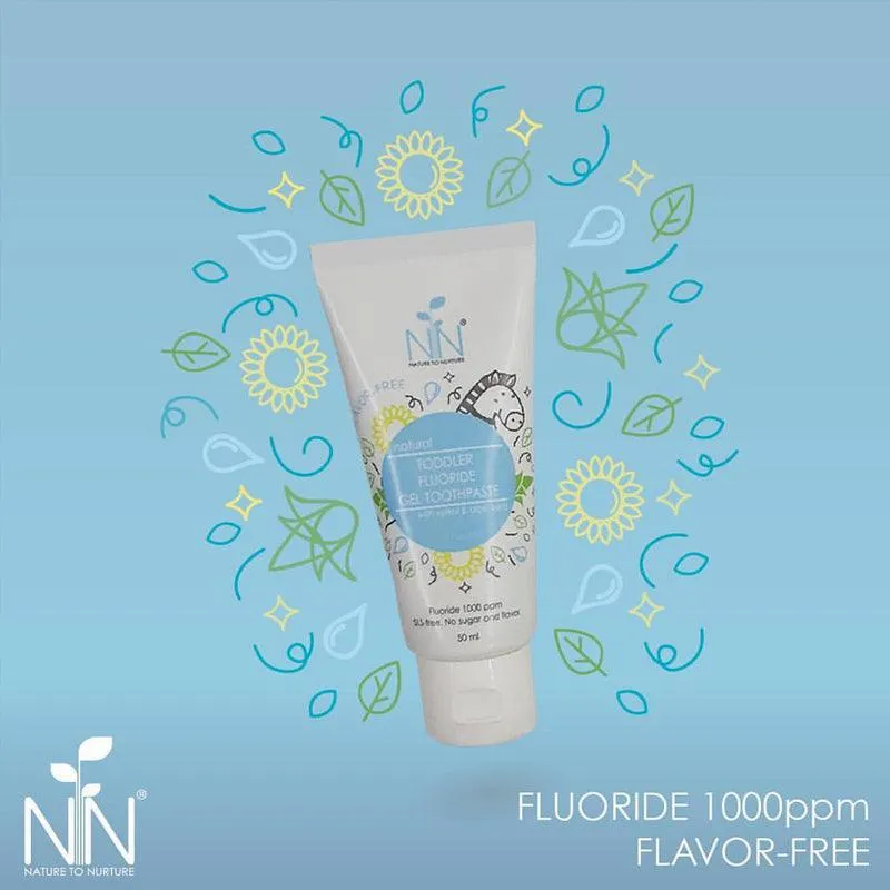 Nature to Nurture Toothpaste Toddler Fluoride Gel Toothpaste Blue (6 Months-2 Years Old)