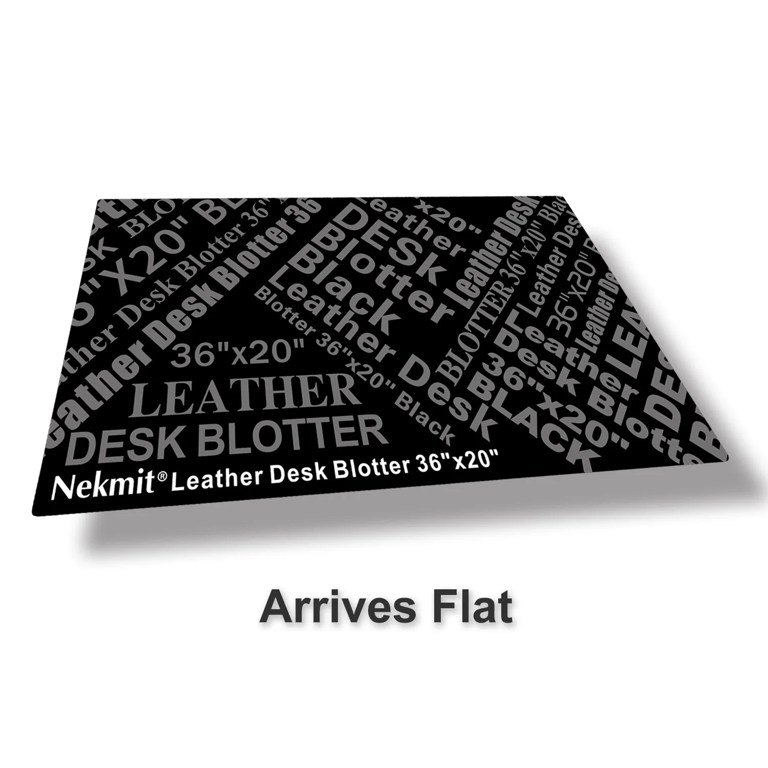 Nekmit Leather Desk Blotter Pad Black 17 x 12 inch