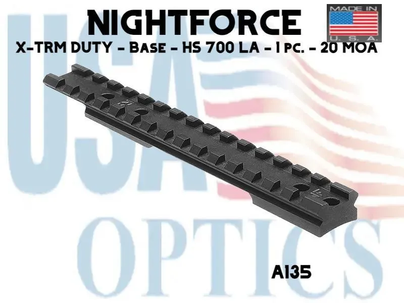 NIGHTFORCE, A135, X-TRM DUTY - Base - HS 700 LA - 1 pc. - 20 MOA