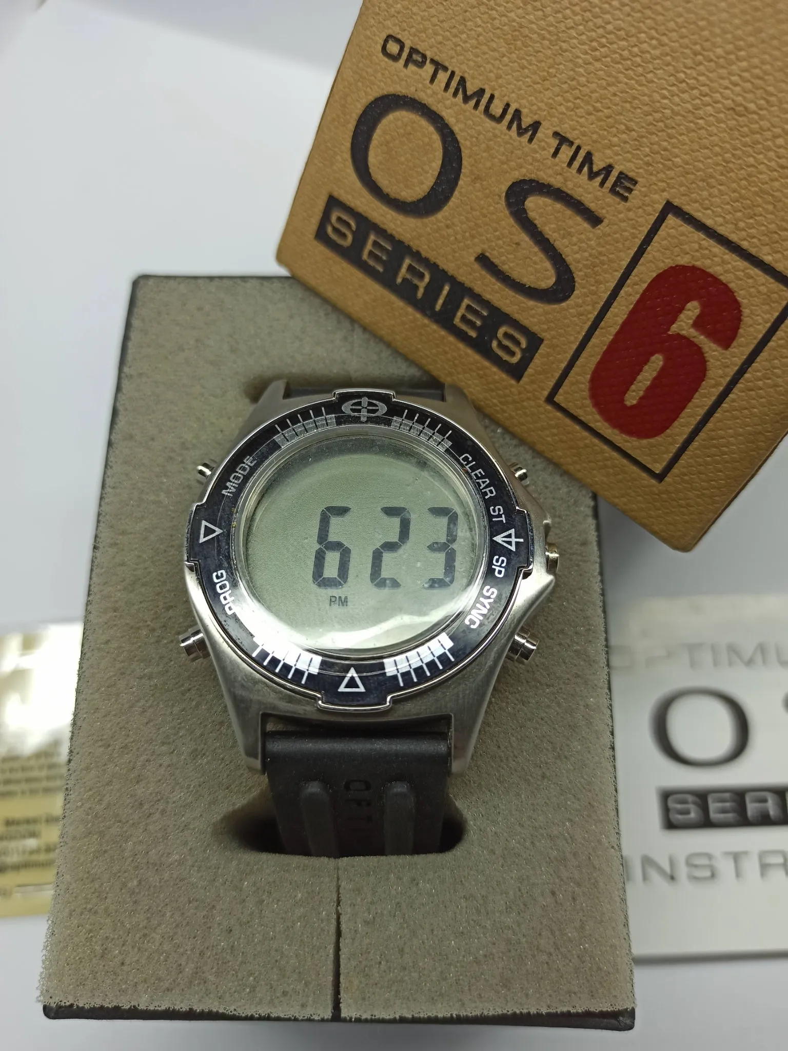 Optimum Time - OS6 - Original - Brand Box - Digital Watch - Silver/Black - Men's Watch