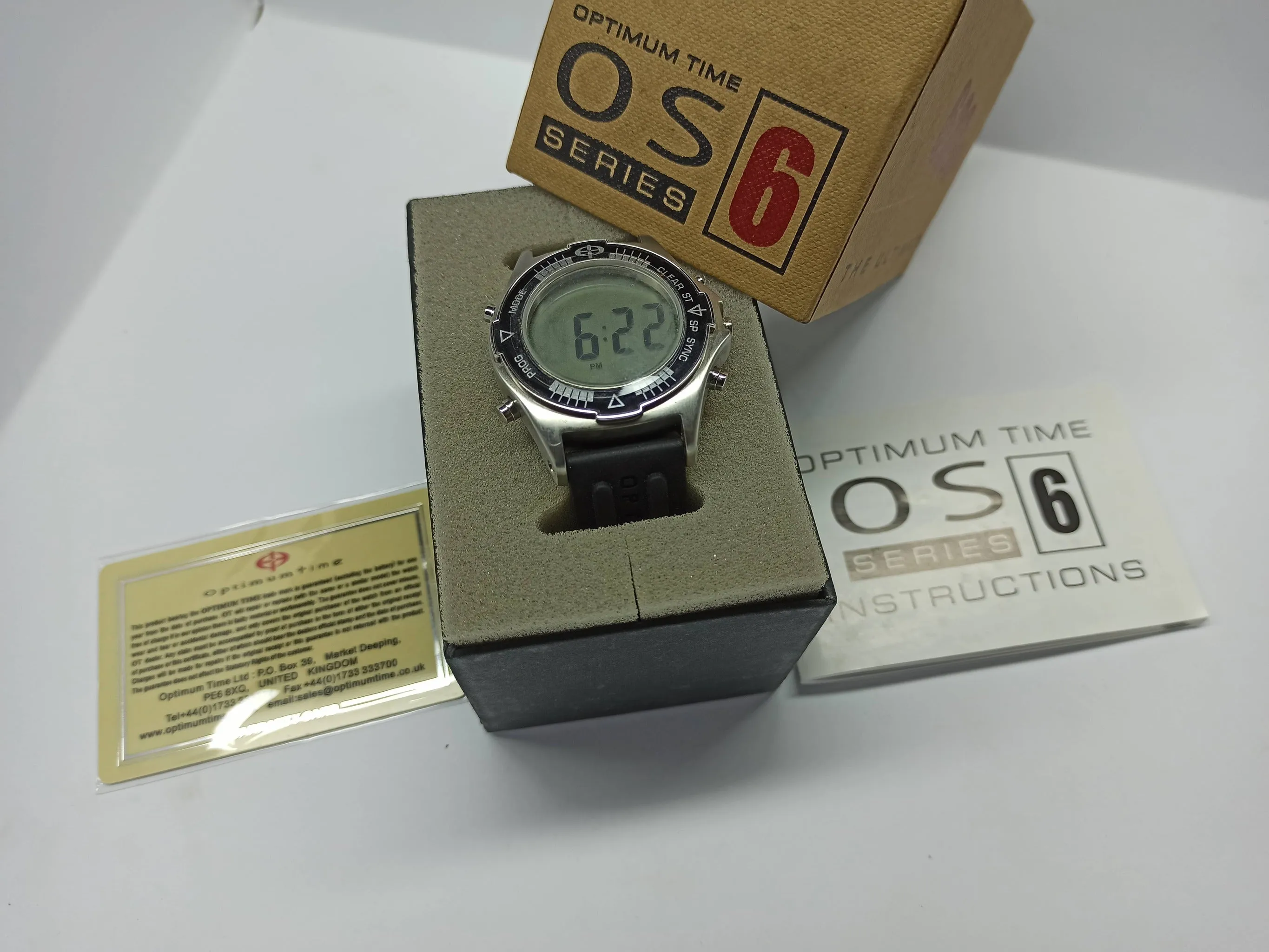 Optimum Time - OS6 - Original - Brand Box - Digital Watch - Silver/Black - Men's Watch