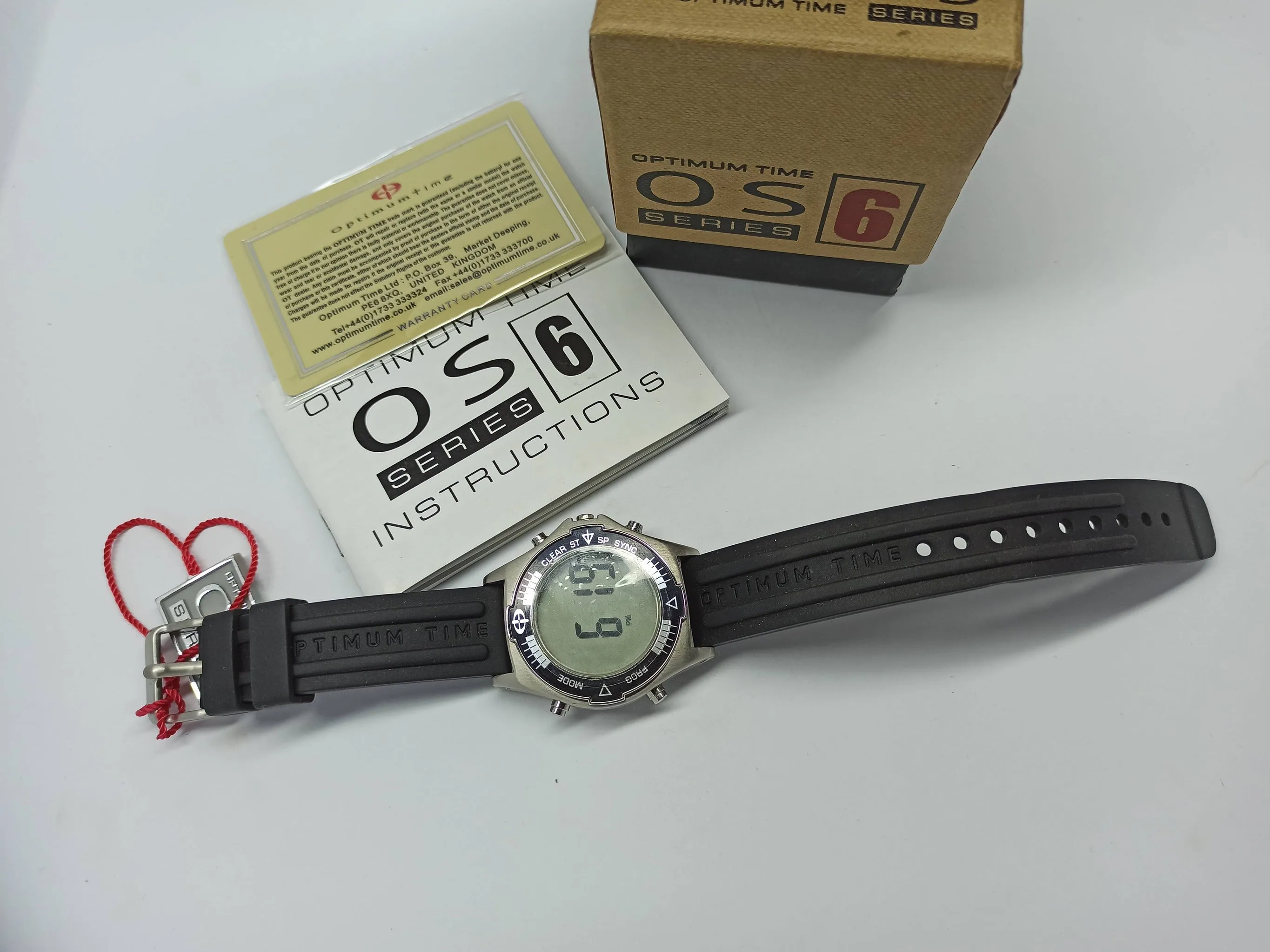 Optimum Time - OS6 - Original - Brand Box - Digital Watch - Silver/Black - Men's Watch