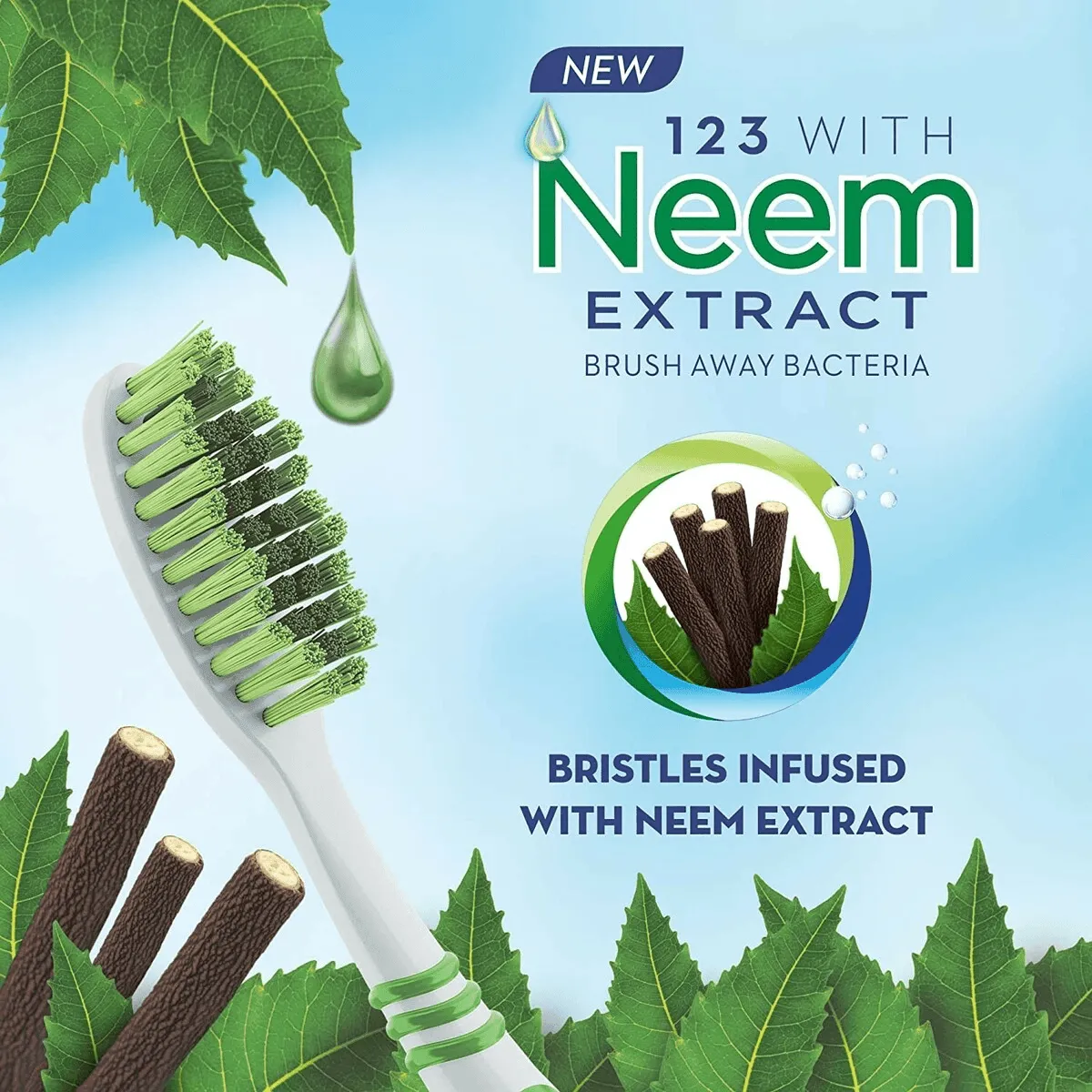 Oral-B 123 Toothbrush With Neem Extract - Soft (BUY 2 GET 2 Free)