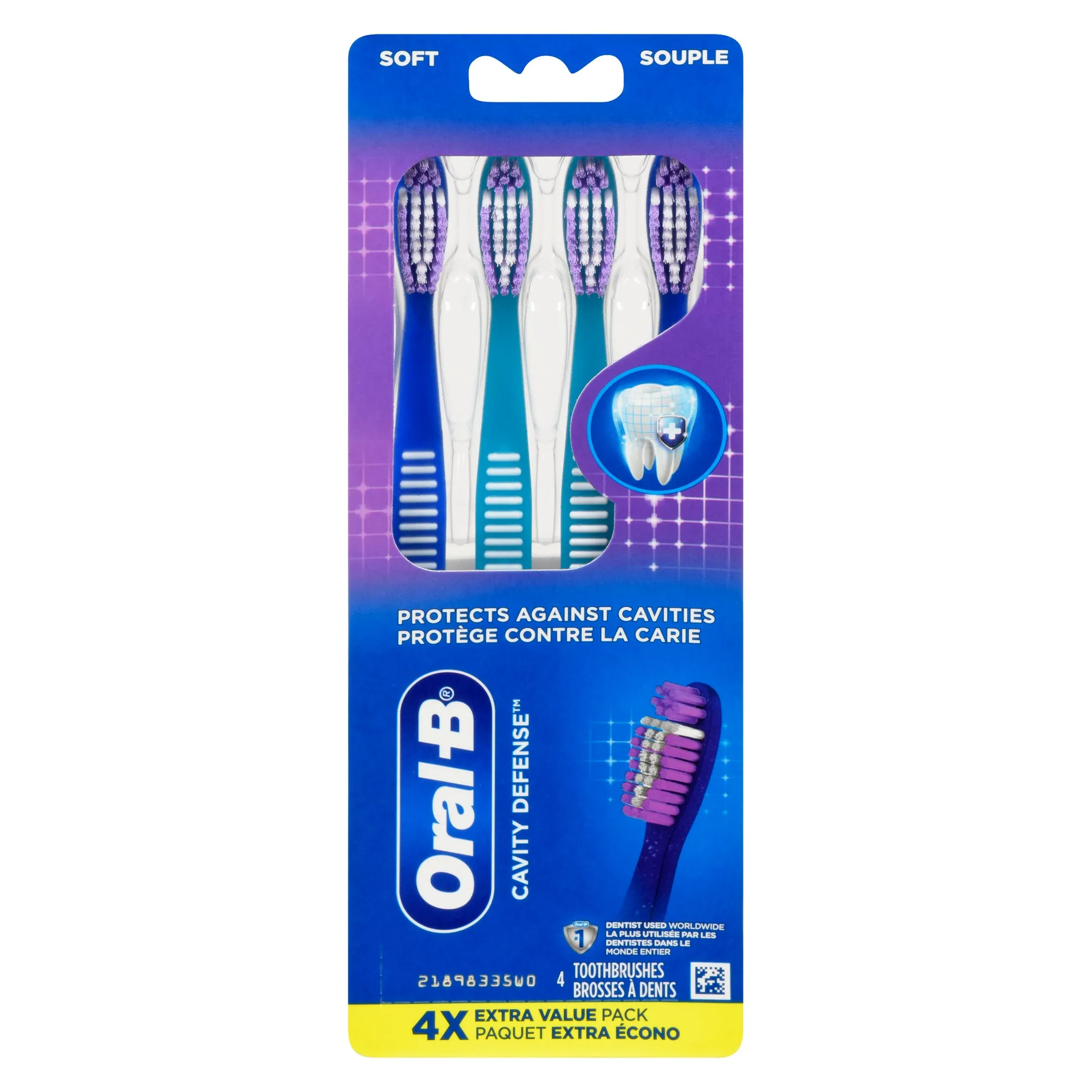 Oral-B Cavity Defense Soft Toothbrush, 4-Pack