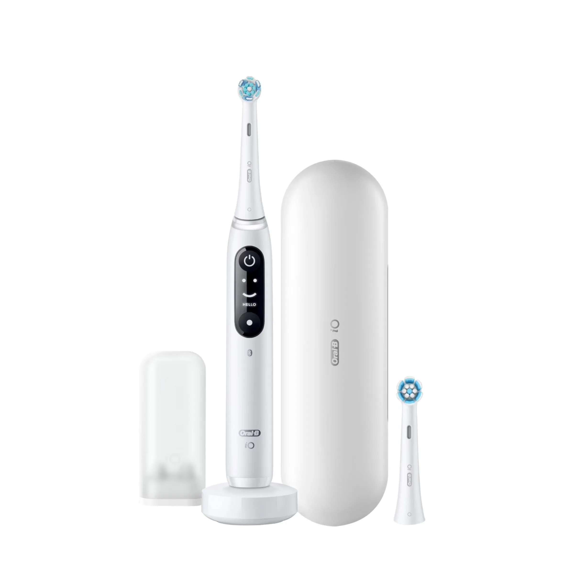 Oral-B - iO Series 8 Electric Toothbrush with Inductive Charger / OLED Display / Travel Case - White