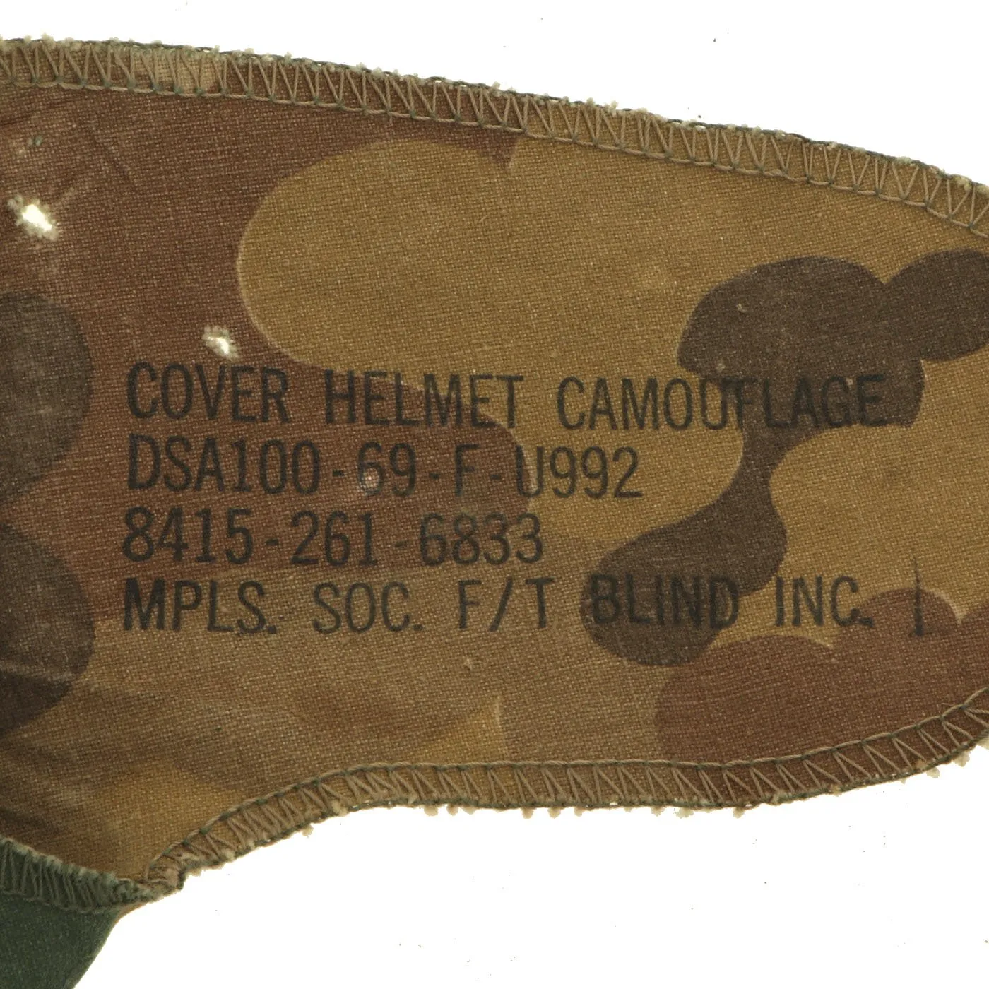 Original U.S. WWII & Vietnam Named M1 McCord Rear Seam Helmet with USMC Camo Cover & Accessories