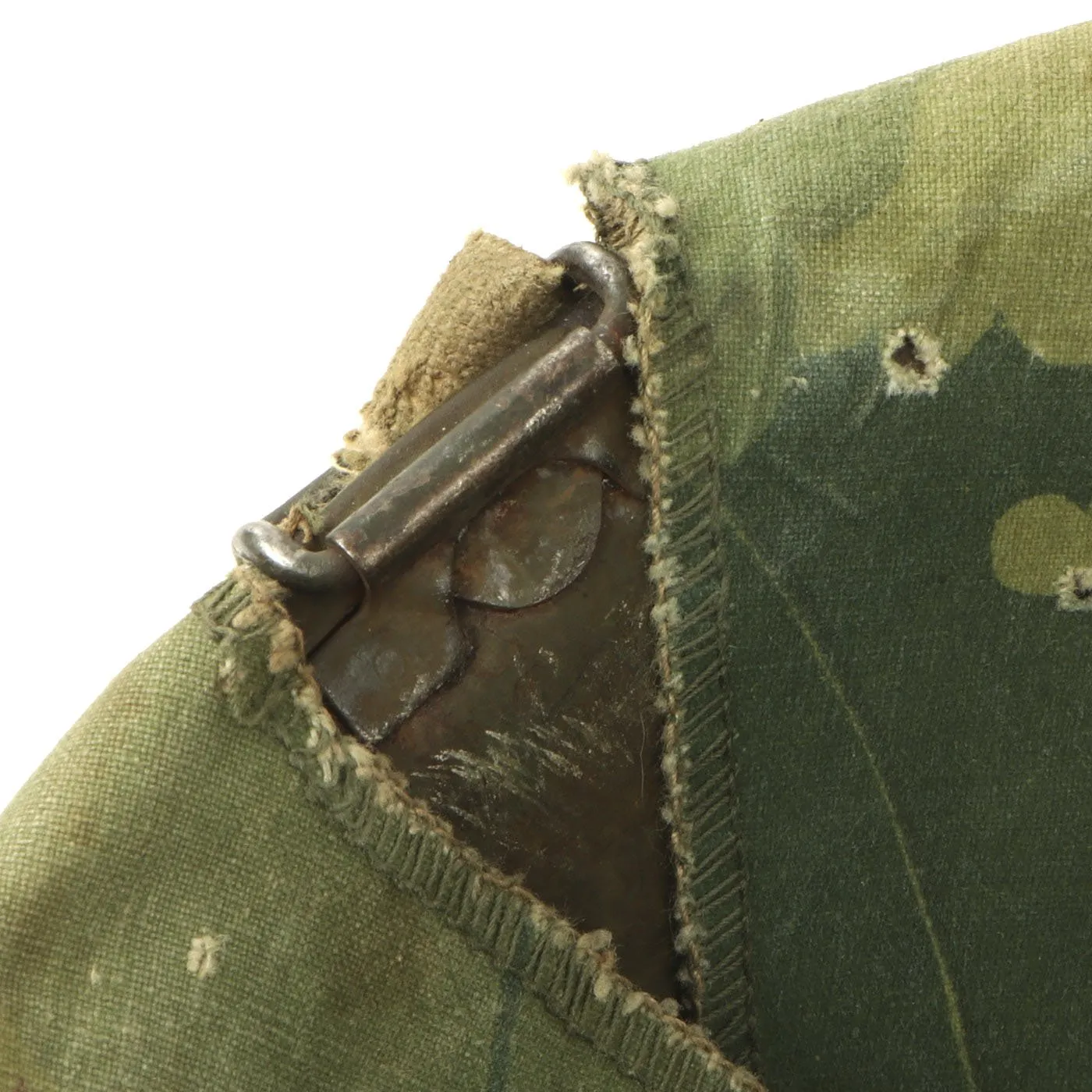 Original U.S. WWII & Vietnam Named M1 McCord Rear Seam Helmet with USMC Camo Cover & Accessories