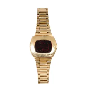 P2 Vintage 1970's Digital Wrist Watch 14k Gold Plated