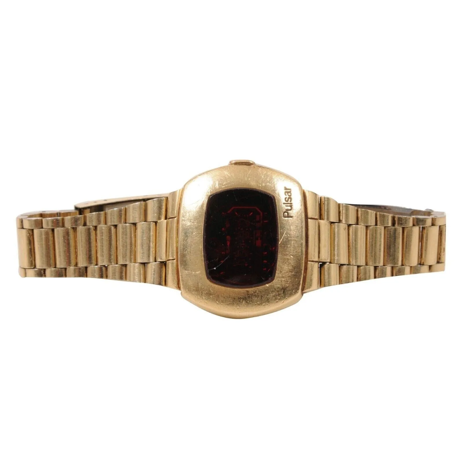 P2 Vintage 1970's Digital Wrist Watch 14k Gold Plated