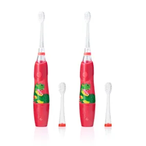 Pack of 2 KidzSonic® Dinosaur Kids Electric Toothbrush (Ages 3  Years)