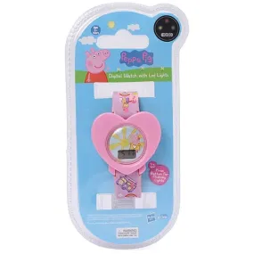 Peppa Pig Free Size Kids Heart Shaped Digital Watch-2 Pink