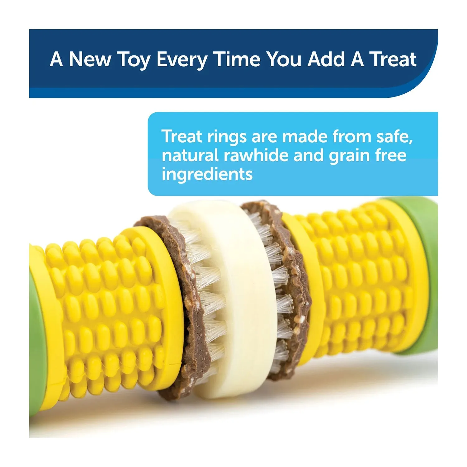 PetSafe Busy Buddy Cravin' Corncob Dog Toy with Refillable Treats