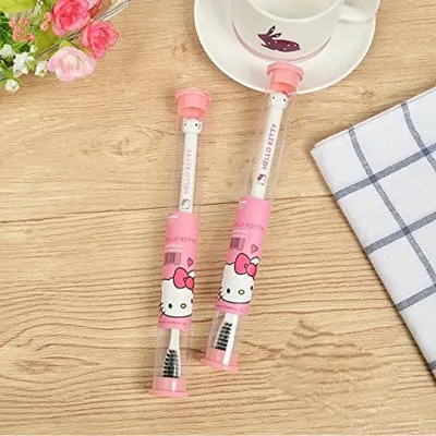 Pink Kitty Soft Bamboo Charcoal Toothbrush with Box